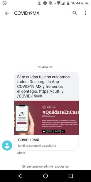 Gobierno reactiva alertas SMS sobre app Covid-19