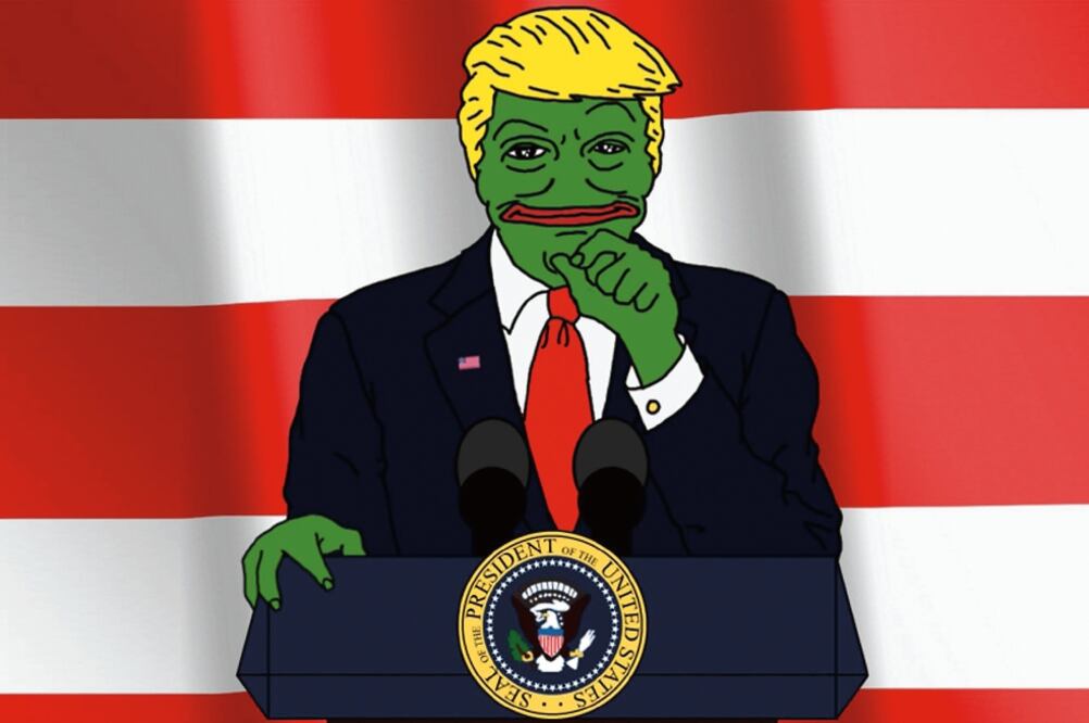 La rana Pepe, símbolo del movimiento Alt-Right, que apoya a Donald Trump. (FOTO: TOMADA DE TWITTER)