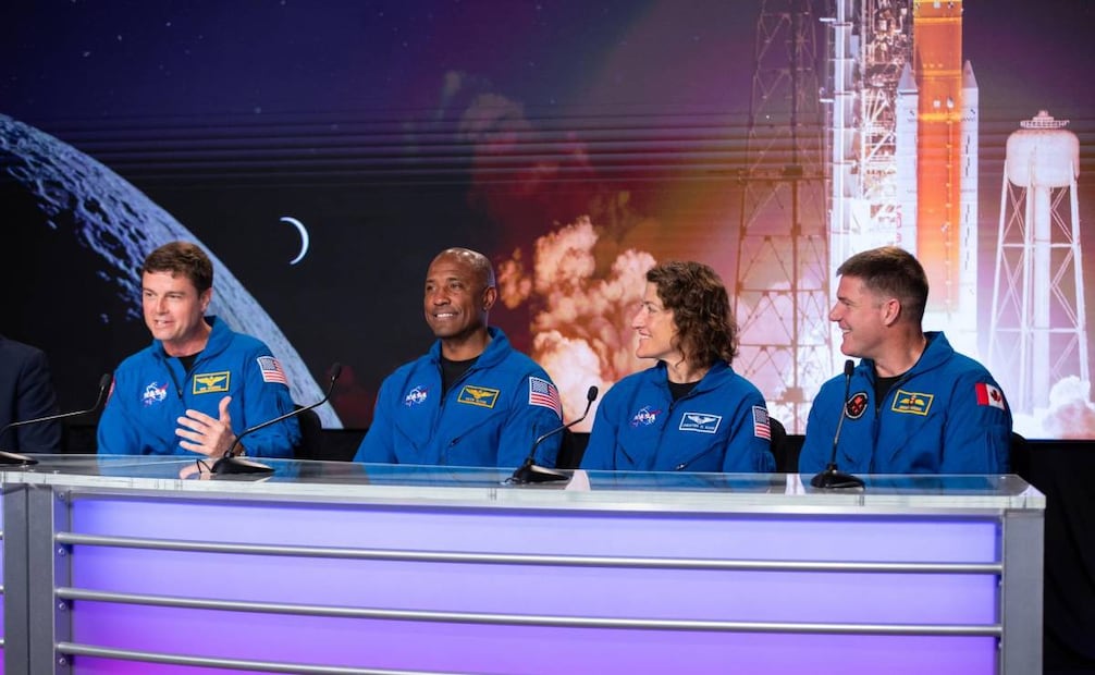 Tripulación del Artemis II. (22/03/26) Foto: NASA