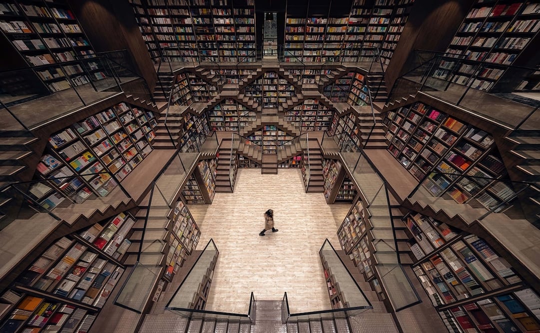 La librería Chongqing Zhongshuge evoca un dibujo del artista gráfico M.C. Escher. Foto: Cortesía X + Living