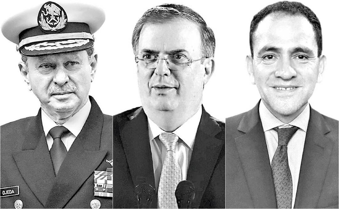 Rafael Ojeda Durán, secretario de Marina; Marcelo Ebrard, secretario de Relaciones Exteriores; y Arturo Herrera, secretario de Hacienda. Fotos: Archivo/EL UNIVESRSAL