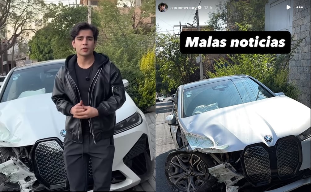 Aarón Mercury sufre aparatoso accidente automovilístico. Foto: Captura de pantalla