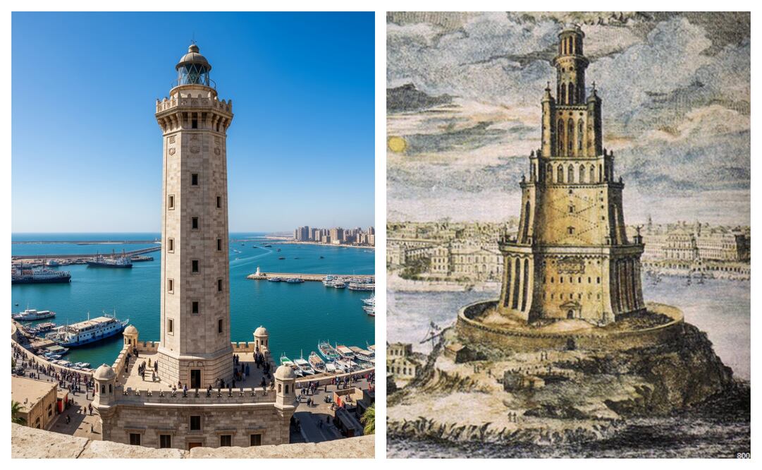 Recuperan restos de las puertas del Faro de Alejandría en el mar Mediterráneo