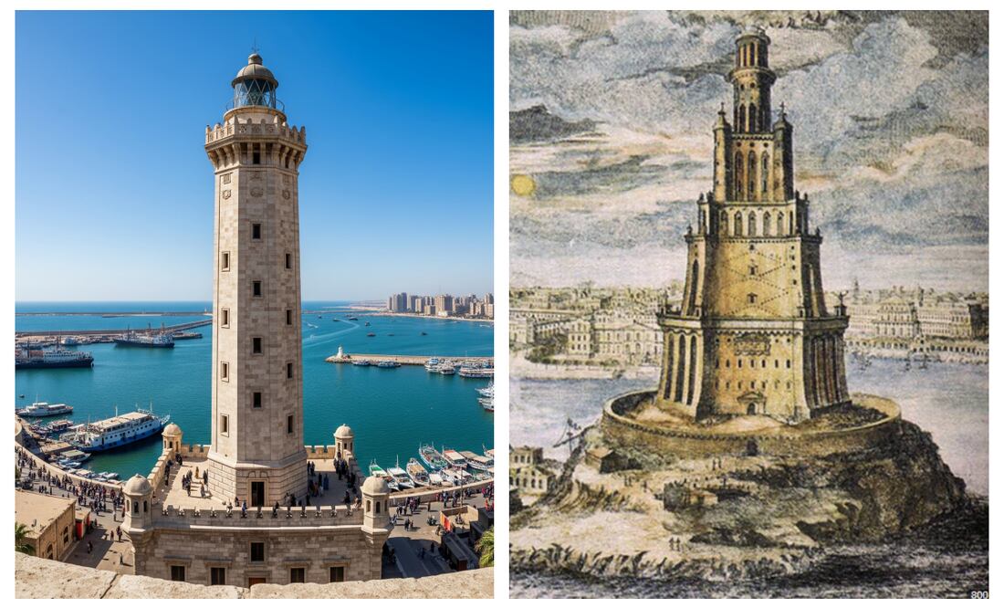 Recuperan restos de las puertas del Faro de Alejandría en el mar Mediterráneo