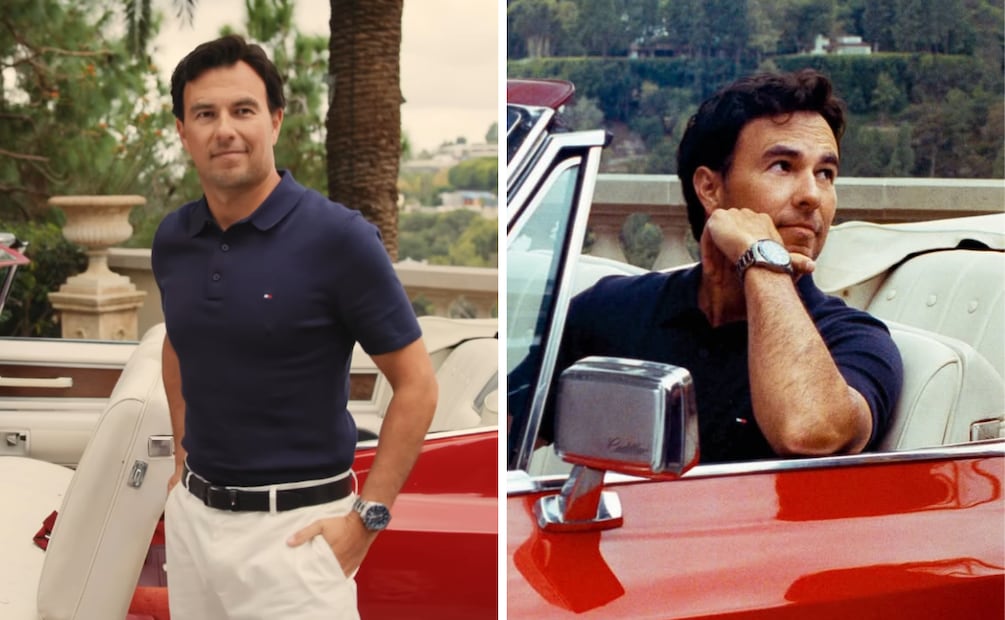 El reloj Tommy Hilfiger completa el look de Checo Pérez. Foto: Tommy Hilfiger