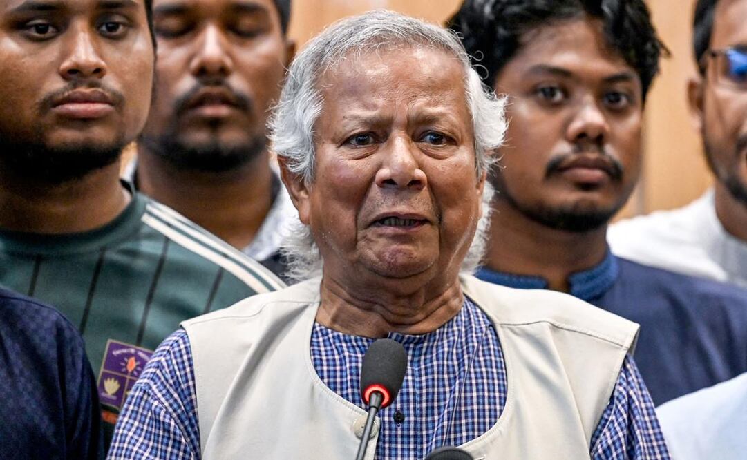 Muhammad Yunus toma posesión como nuevo jefe del Gobierno interino de Bangladesh. Foto: AFP