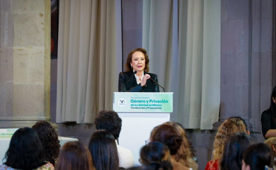 La ministra de la Suprema Corte de Justicia de la Nación (SCJN), Yasmín Esquivel Mosas, durante la presentación del libro  “Género y privación de la libertad en México: tendencias y propuestas”. Foto: Especial