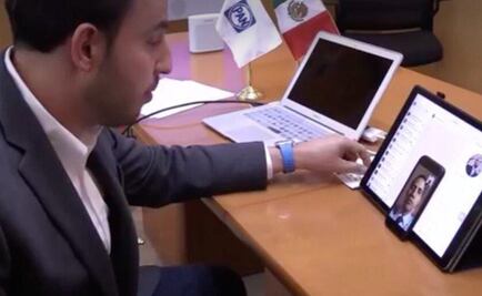 Marko Cortés habla por videollamada con Juan Guaidó