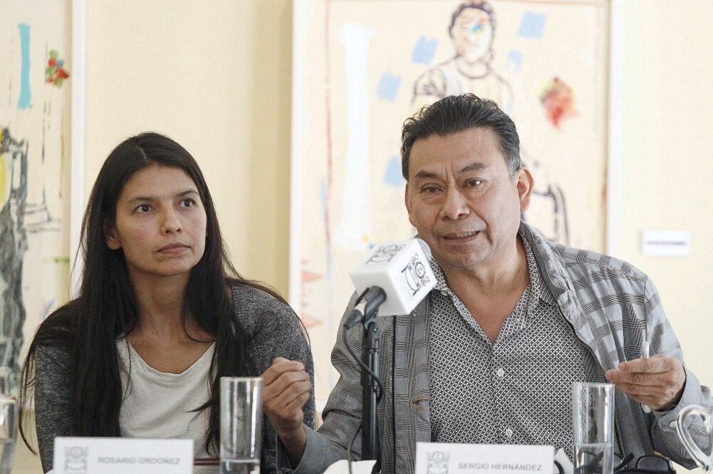 El artista Sergio Hernández, en la presentación del proyecto (ARIEL OJEDA. EL UNIVERSAL)