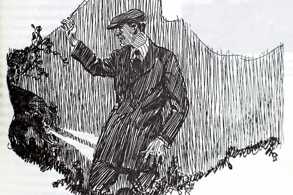 Ilustración de uno de los primeros relatos que Lovecraft publicó en revistas como Weird Tales y Astounding Stories. (FOTOS DEL LIBRO H. P. Lovecraft)