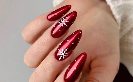Diseños de uñas acrílicas para Navidad que amarás
