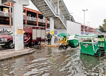 En Línea A del Metro van por desazolve para evitar inundaciones en la zona de Los Reyes La Paz