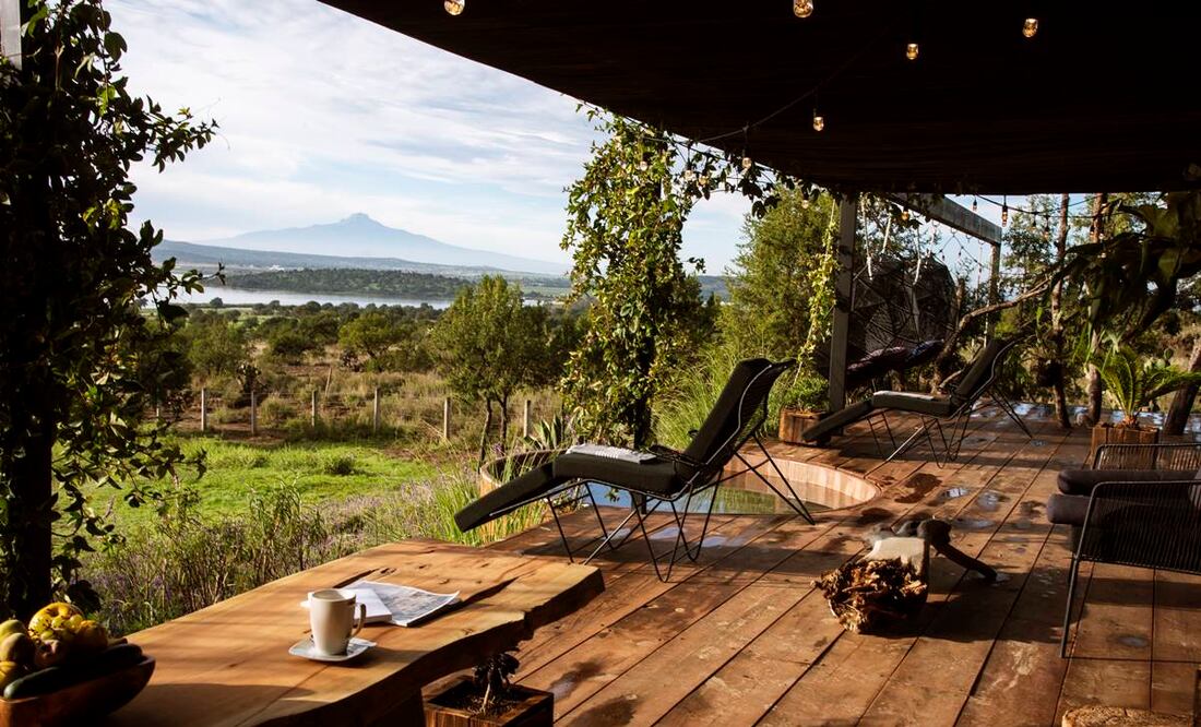 Japoneza Retreat, un santuario para la contemplación, con vista a los volcanes. Foto: Cortesía