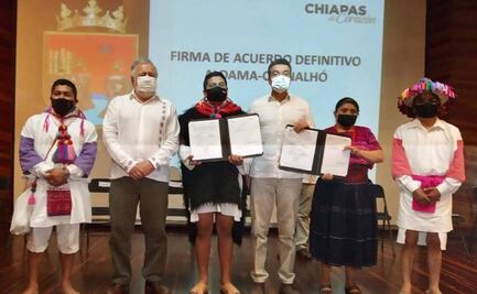 Firman acuerdo definitivo de solución de conflicto entre Aldama y Santa Martha, Chenalhó
