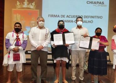 Firman acuerdo definitivo de solución de conflicto entre Aldama y Santa Martha, Chenalhó