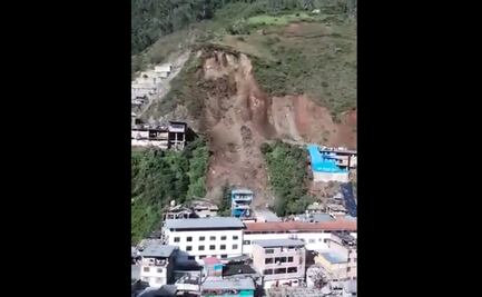 Captan en video deslizamiento de tierra que sepultó más de 80 viviendas en Perú 