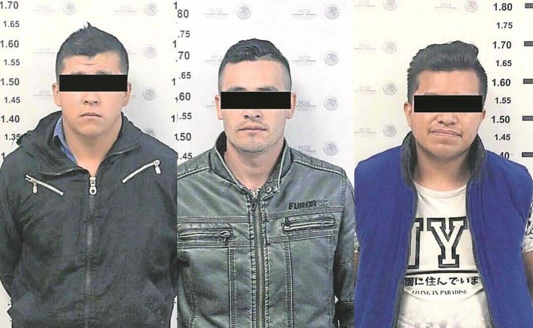 Capturados. Los tres presuntos secuestradores fueron puestos a disposición del MPF