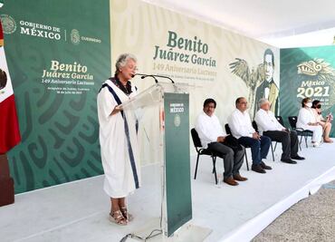 AMLO encabeza ceremonia por aniversario luctuoso de Benito Juárez