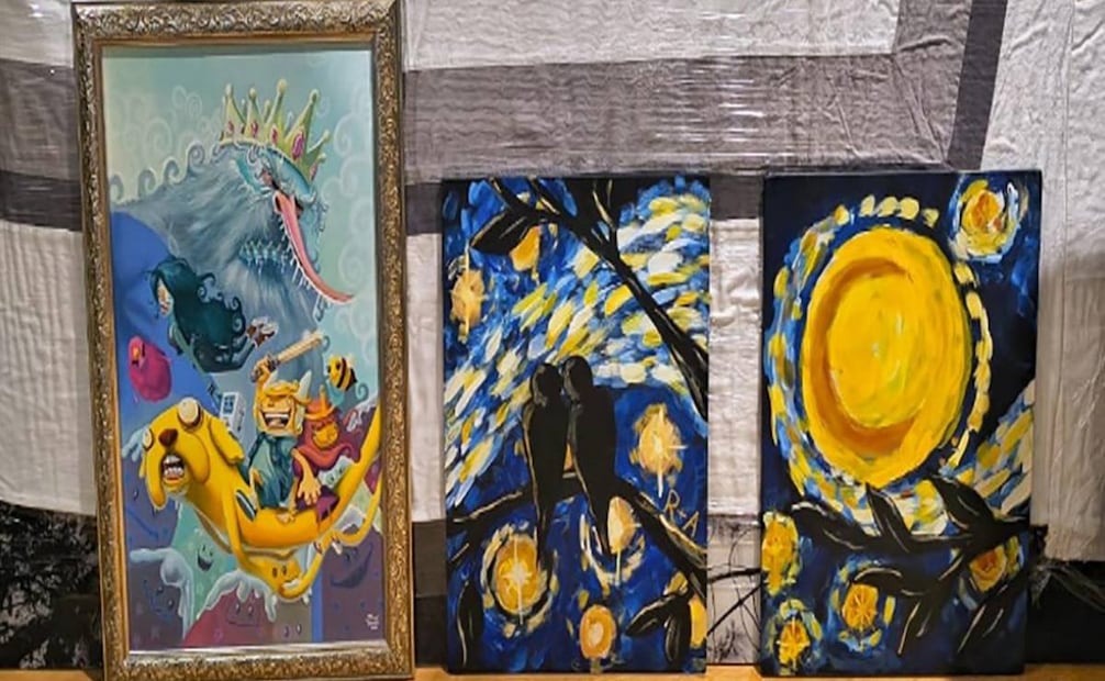 Pinturas perteneciente a Ryan James. Foto: Especial