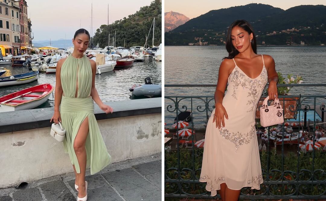 Los vestidos de María Chacón durante su viaje a Italia. Foto: Instagram @oficialmariachacon