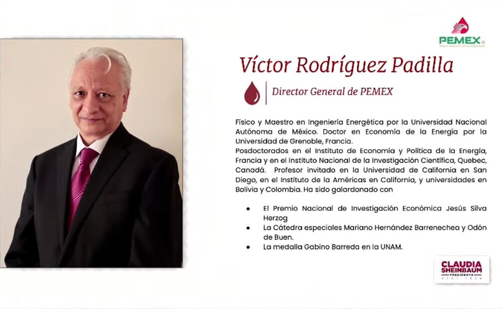 Víctor Rodríguez Padilla, próximo titular de Pemex. Foto: Especial