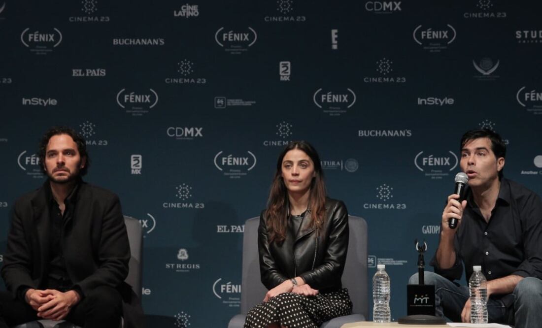 Manolo Cardona (i), Ilse Salas (c) y Ricardo Giraldo anunciaron a los candidatos FOTO: EFE