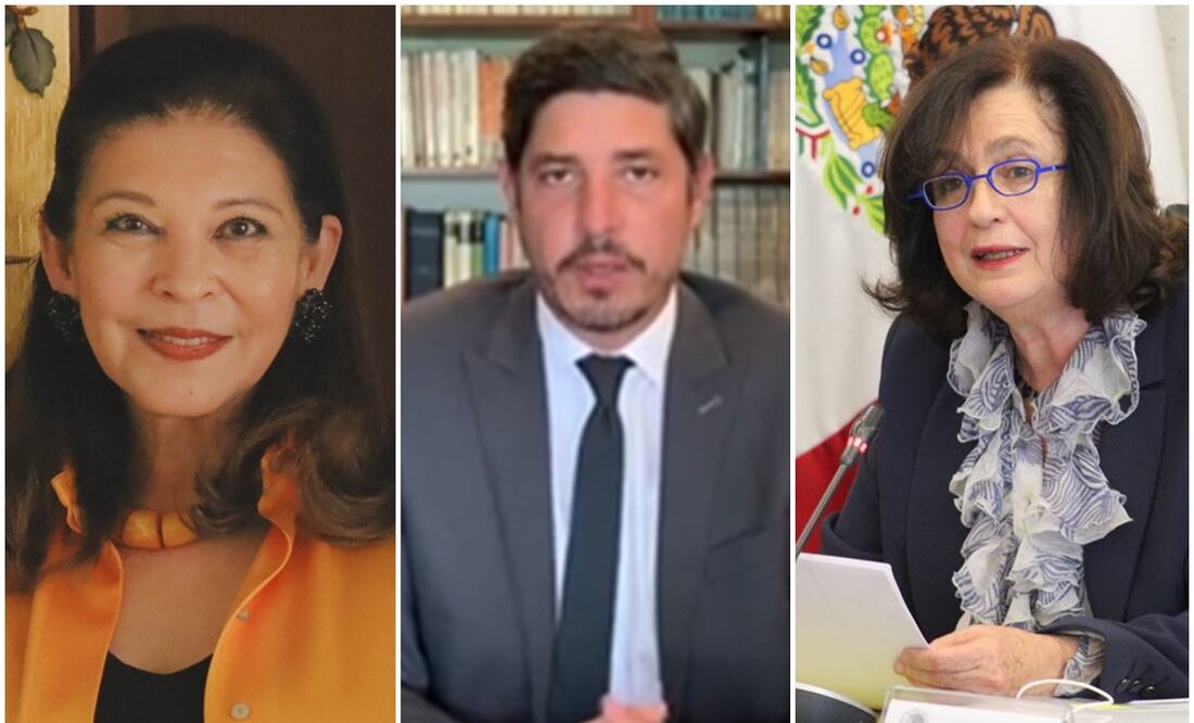 María Teresa Mercado, Pablo Monroy y Raquel Serur Smeke, los embajadores que han sido declarados persona non grata en el gobierno de AMLO. Foto: Especial