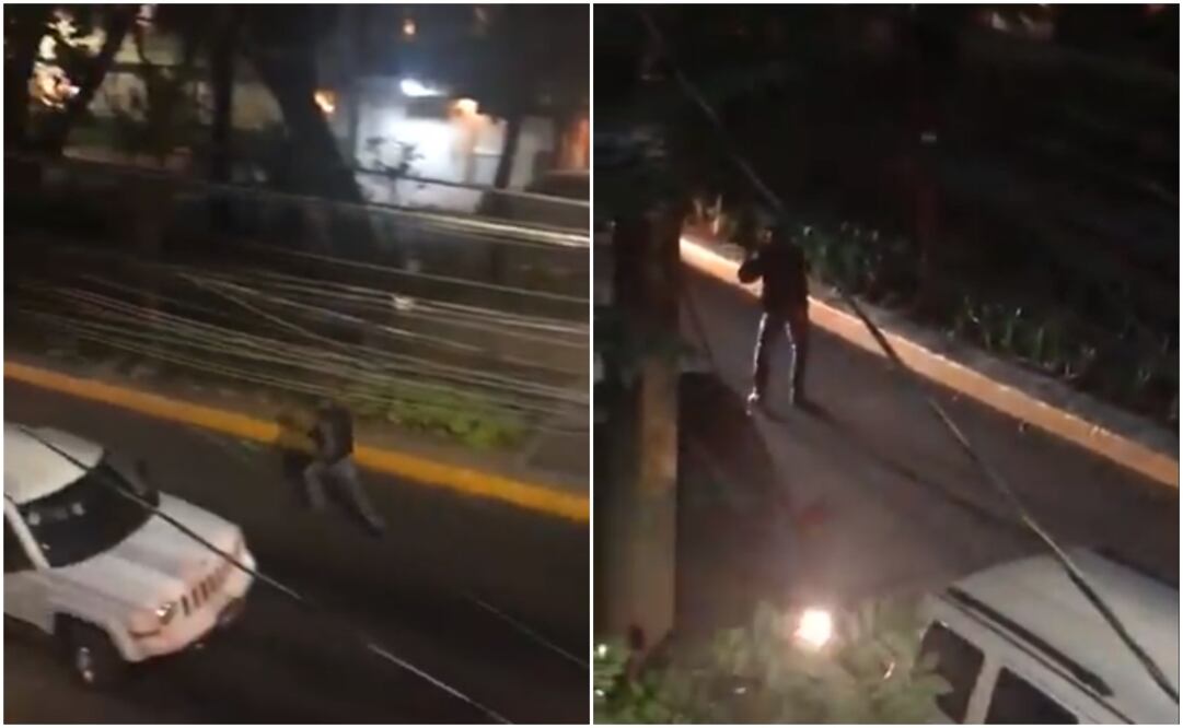 FOTOS: escenas de un video del tiroteo en la Condesa, que circula en redes sociales. Fuente: Twitter @KsayYeah
