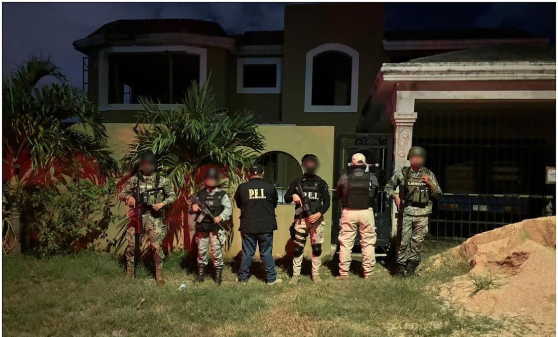 Fuerzas estatales y federales realizaron operativos Antinarcóticos y decomisaron drogas en dos predios cateados en Mérida y Kanasín, Yucatán. Foto: Especial