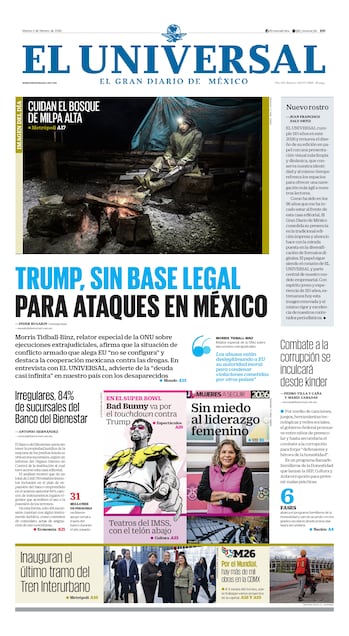 Portada impresa del 3 de febrero de 2026