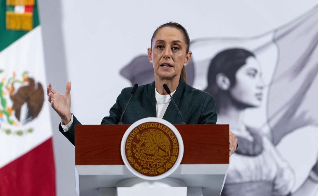 Conferencia de prensa mañanera de la presidenta Claudia Sheinbaum Pardo, este 22 de agosto desde Palacio Nacional. Foto :Hugo Salvador / El Universal