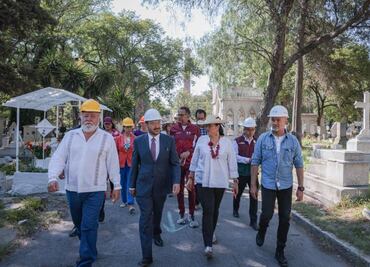 Remodelación del Panteón Civil de Dolores lleva 89% de avance