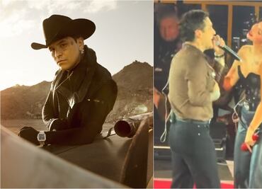 Christian Nodal presume opulento arreglo de flores y felicita a todos los enamorados