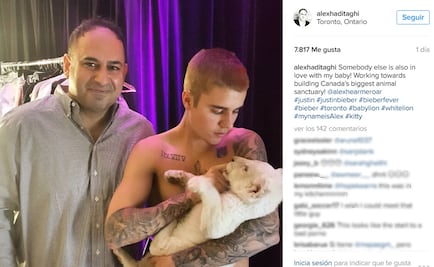 PETA se lanza contra Bieber tras posar con cachorro de león