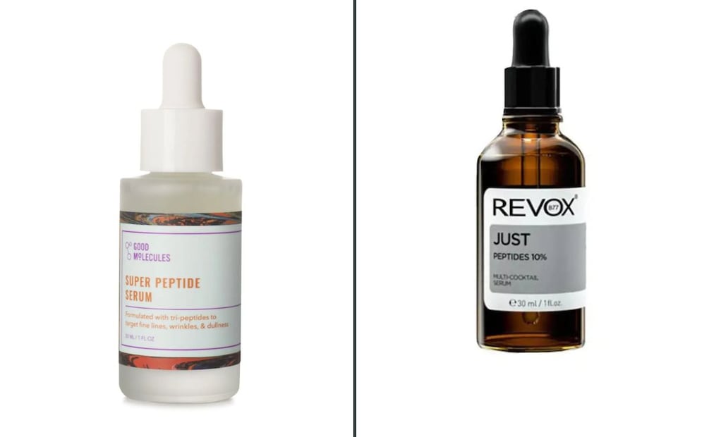 Sérums con péptidos de Good Molecules y Revox. Foto: Especial