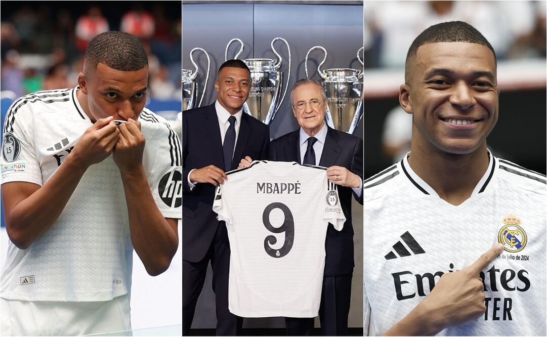 Kylian Mbappé fue presentado con el Real Madrid; portará el dorsal 9. FOTO: ESPECIAL