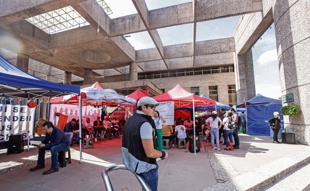 Los trabajadores del Poder Judicial de la Federación se encuentran en suspensión indefinida de labores desde el lunes en protesta contra la reforma judicial del Presidente. Foto: Gabriel Pano / EL UNIVERSAL