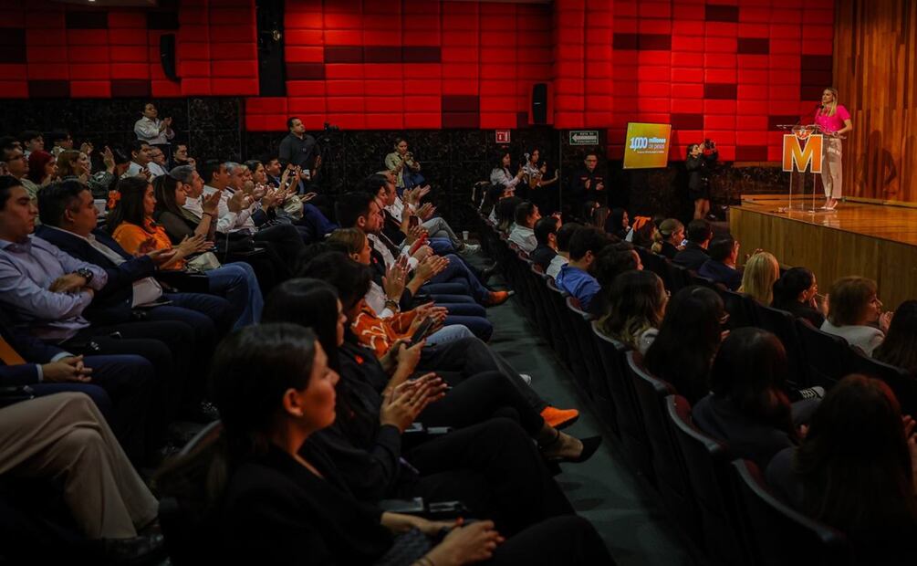 Mariana Rodríguez presenta plan Monterrey Emprendedor para fomentar el autoempleo. Foto: Especial