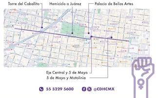 8M: Comisión de Derechos Humanos de la Ciudad de México desplegará operativo durante marcha 