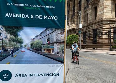 Anuncian nueva ciclovía en avenida 5 de Mayo en la alcaldía Cuauhtémoc