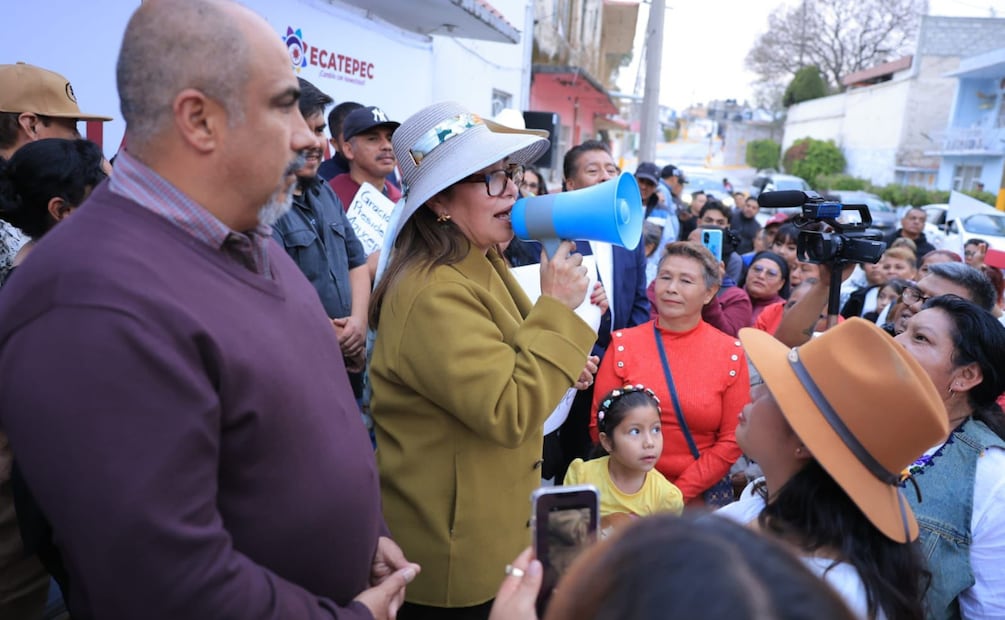 Azucena Cisneros en reinauguración de la Avenida Toluca, en Ecatepec. Febrero 2026. Fotos: Especiales