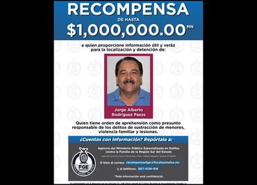 Ofrecen un millón de pesos de recompensa por Jorge Alberto, exalcalde de Mazatlán