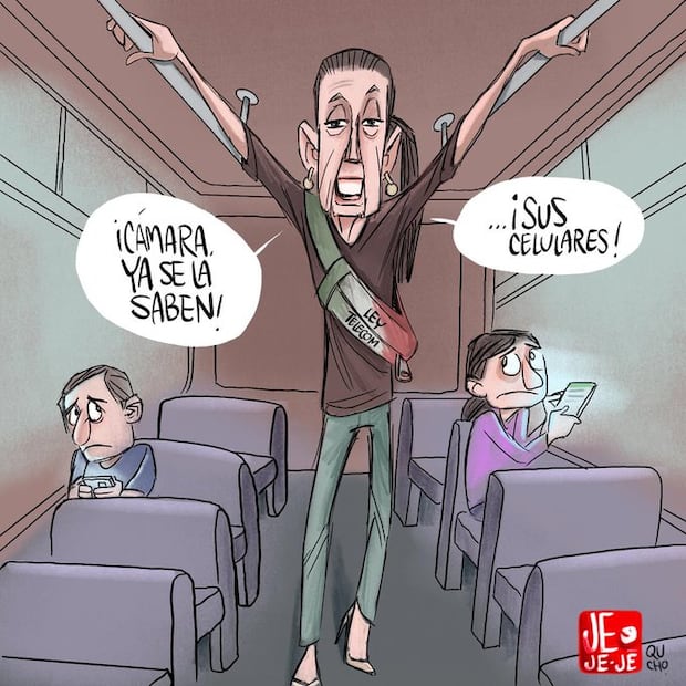 Cartón registro obligatorio de celulares. Foto: Redes sociales