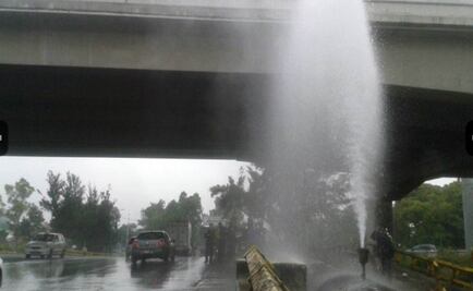 Fractura de tubería causa intensa fuga de agua en GAM