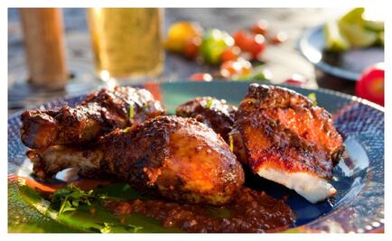 #RECETA Mole con pollo asado