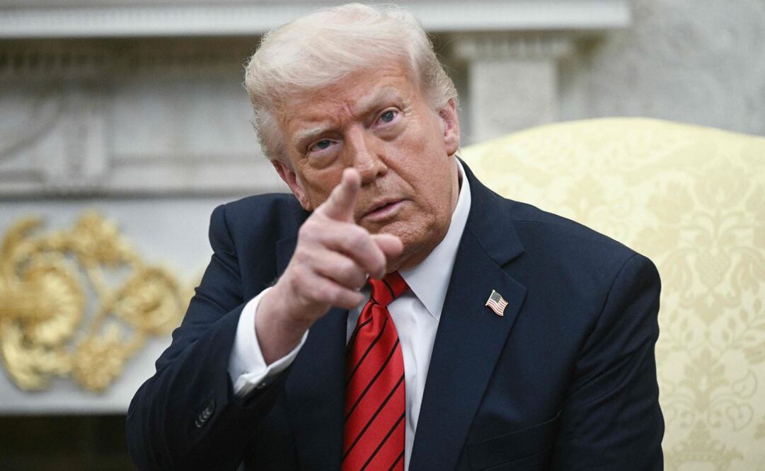 “Las drogas todavía están entrando a nuestro país desde México y Canadá a unos niveles muy altos e inaceptables", asegura Donald Trump. Foto: AFP