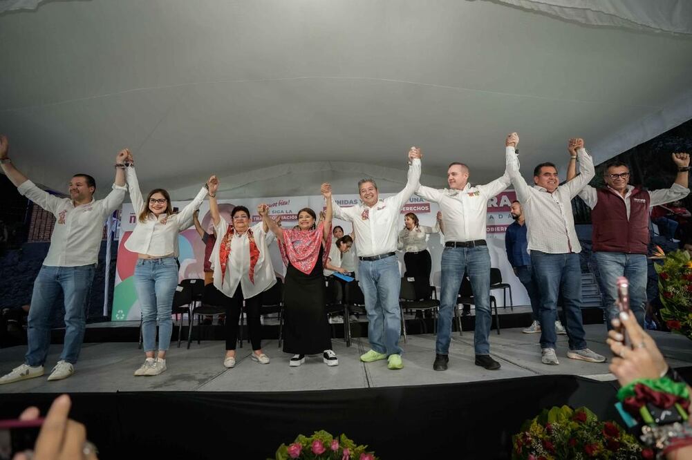 Adrián Rubalcava y Gustavo Mendoza, negaron que decenas de militantes de Morena hayan abandonado el partido. (Foto: especial)