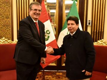 Ebrard se reúne con presidente de Perú, Pedro Castillo; acuerdan fortalecer acuerdo comercial