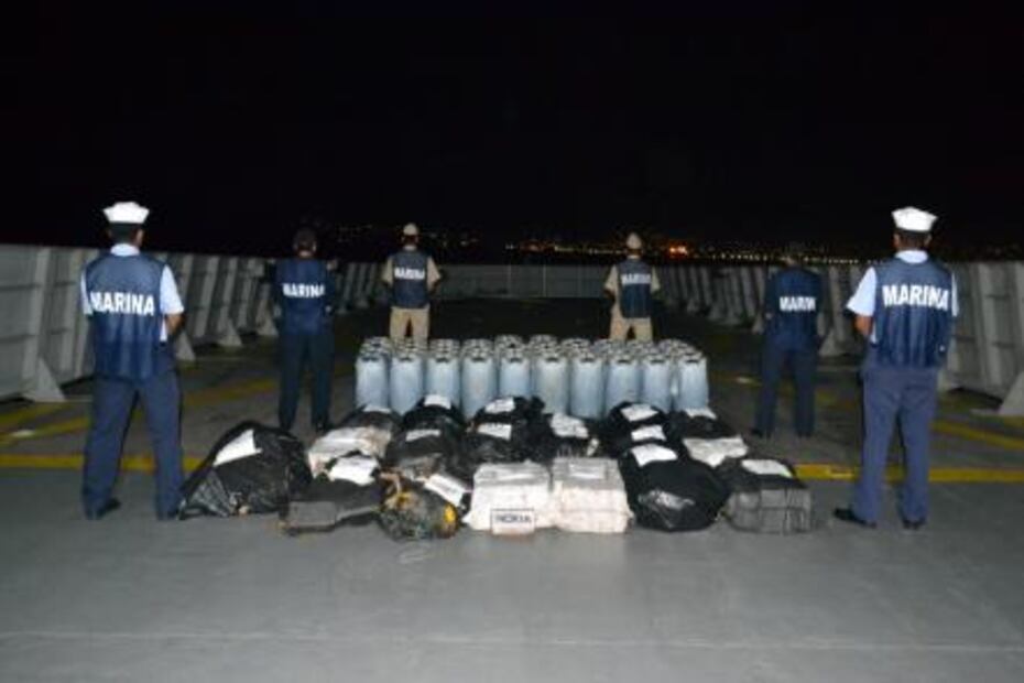 Marina asegura en Guerrero embarcación con casi una tonelada de cocaína