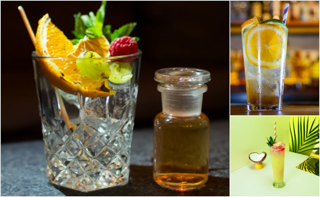 Cocteles: "Milk Punch" (Baltra), "Long Island Ice Tea"  (Can Can), "El Extraviado" (Limantour)  (Fotos: Cortesía y Alan Carranza)